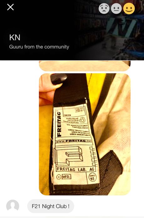 Freitag F21 Nightclub Bolsa de Ombro