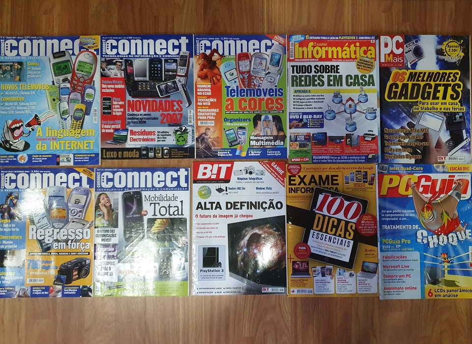 Revistas vintage: Hip Hop, Video, Audio, Casa Claudia, Connect, PC,etc