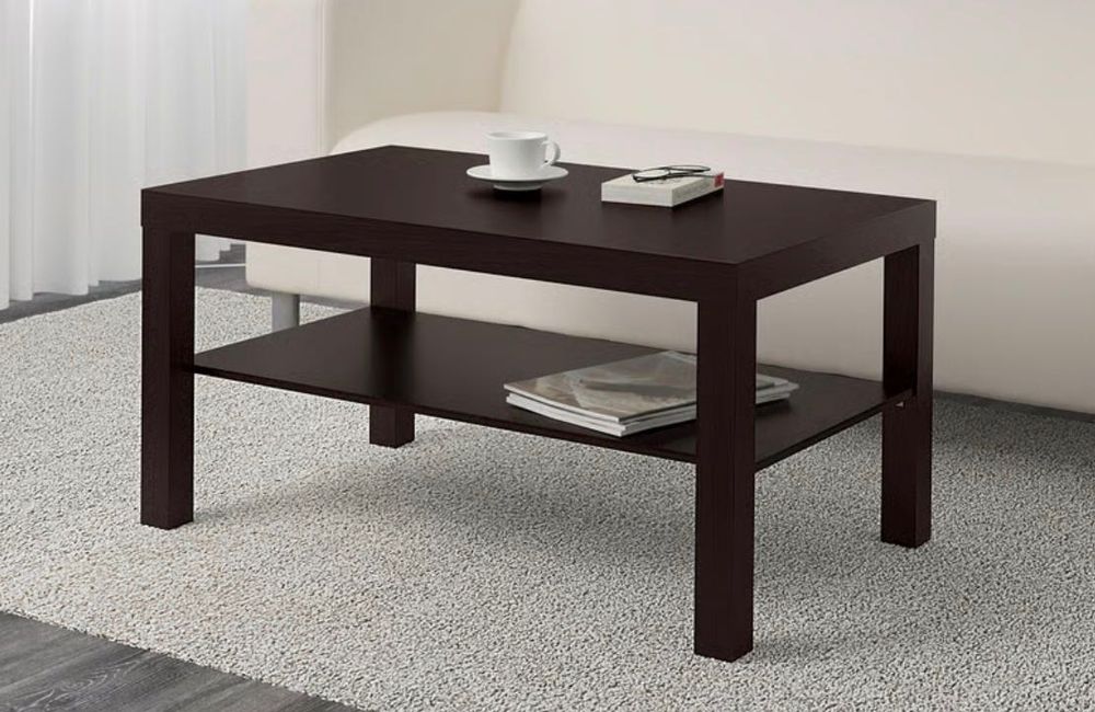 LACK - Mesa de centro, preta/castanha 90x55 cm