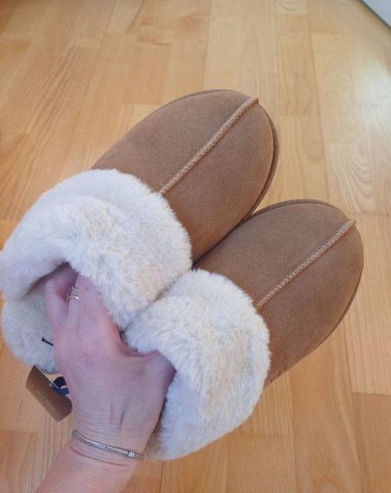 Замшевые натуральные мюли jack wills тапочки джек вилл беж