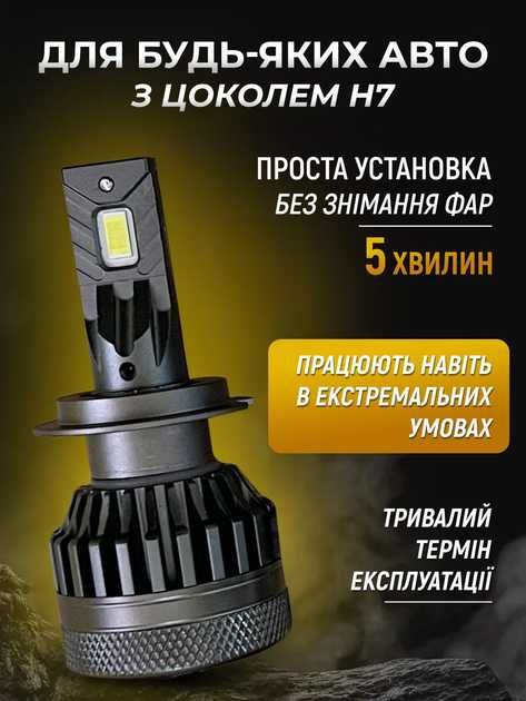 Автомобільні світлодіодні led лампи 2 шт Andowl Q-D9X1 H7