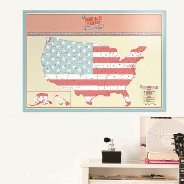 Скретч карта США Scratch Map USA Edition Fun Trip