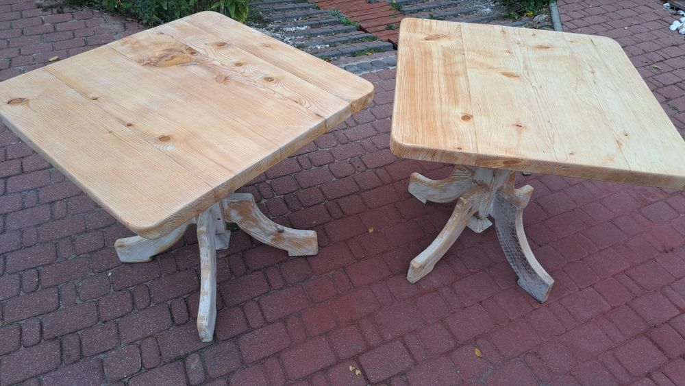 Stół drewniany 80x80 2 sztuki