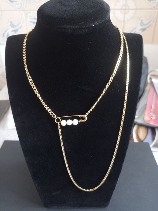 Celebrytka z agrafką stal chirurgiczna