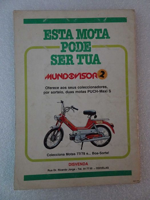 Caderneta de cromos vazia - Disvenda - Mundovisor 2  O Mundo das Motas