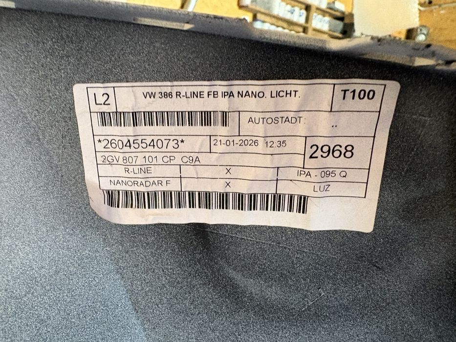 VW T-ROC 2GV ZDERZAK PRZÓD przedni 25-26 R LINE 2GV807101 CP 2GV807221 B