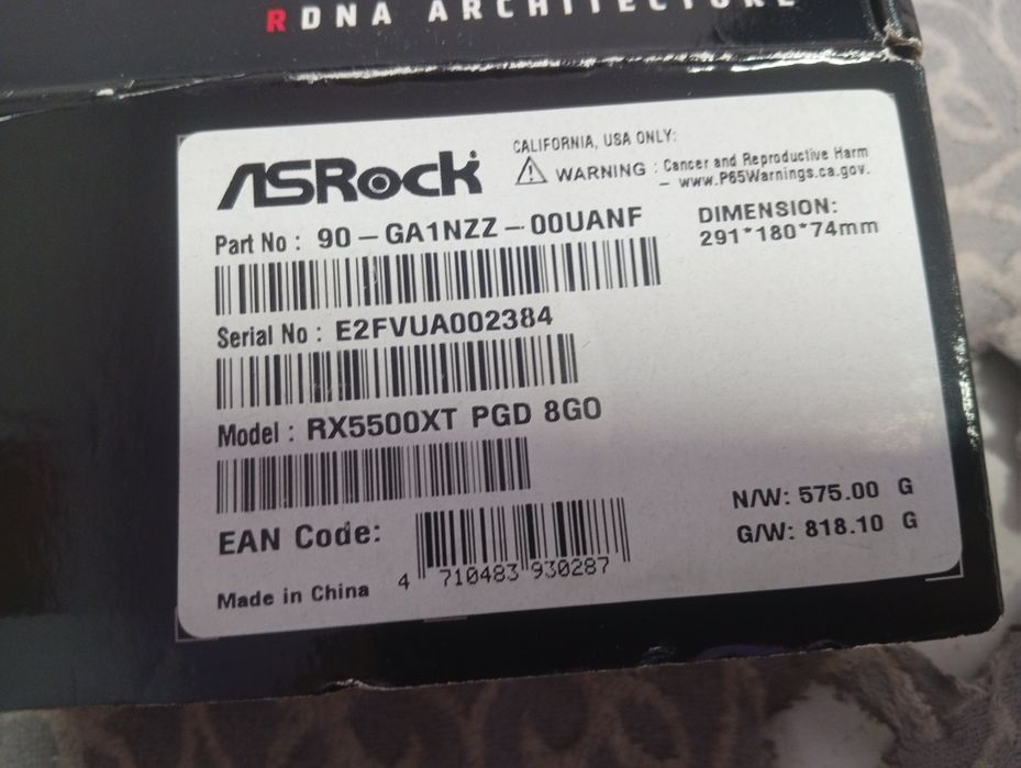 Rx 5500 xt nowa Asrock