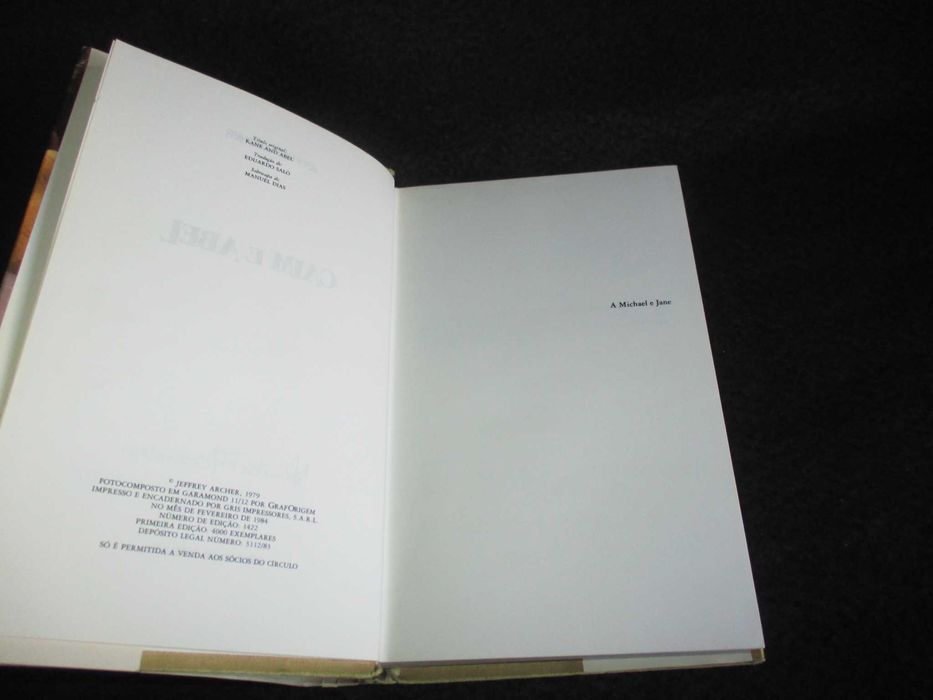 Livro Caim e Abel Jeffrey Archer