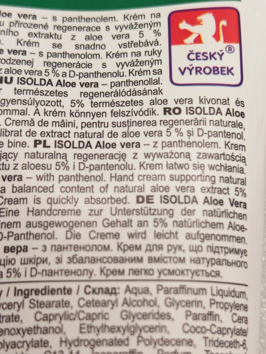 Krem do rąk Aloe Vera nowy 100 ml