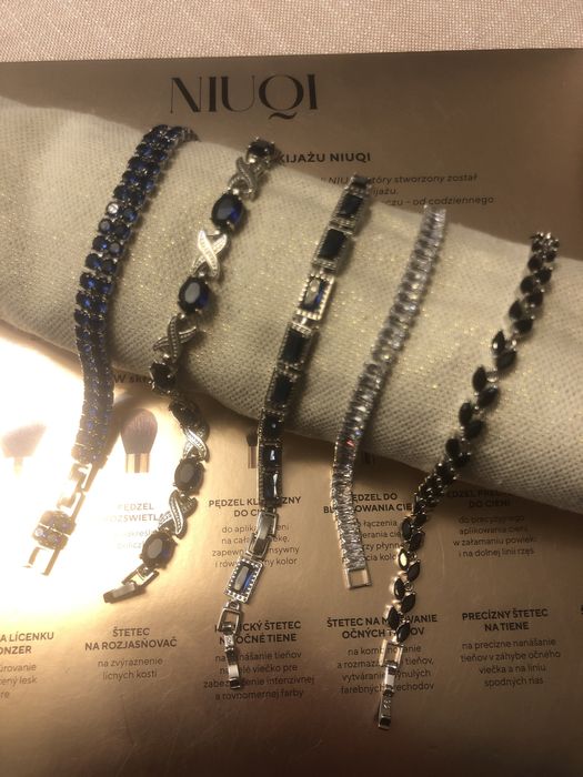 Bransoletka z cyrkoniami srebrna