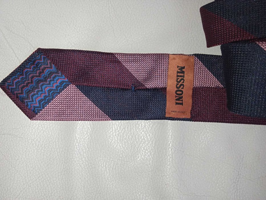 Missoni luksusowy krawat z jedwabiu Oryginalny
