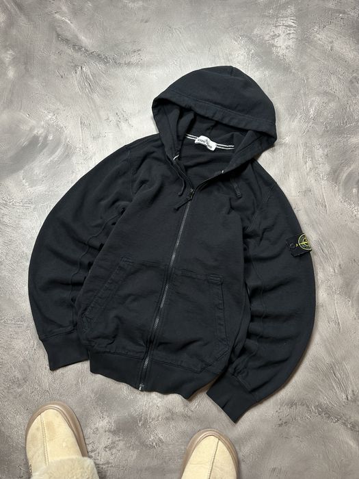 Stone Island Black Zip Hoodie оригінал