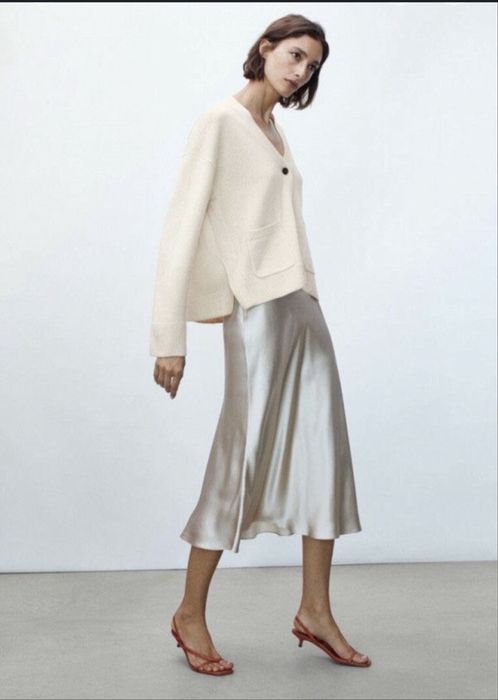 Шикарна спідниця massimo dutti l з металізованим, нова,