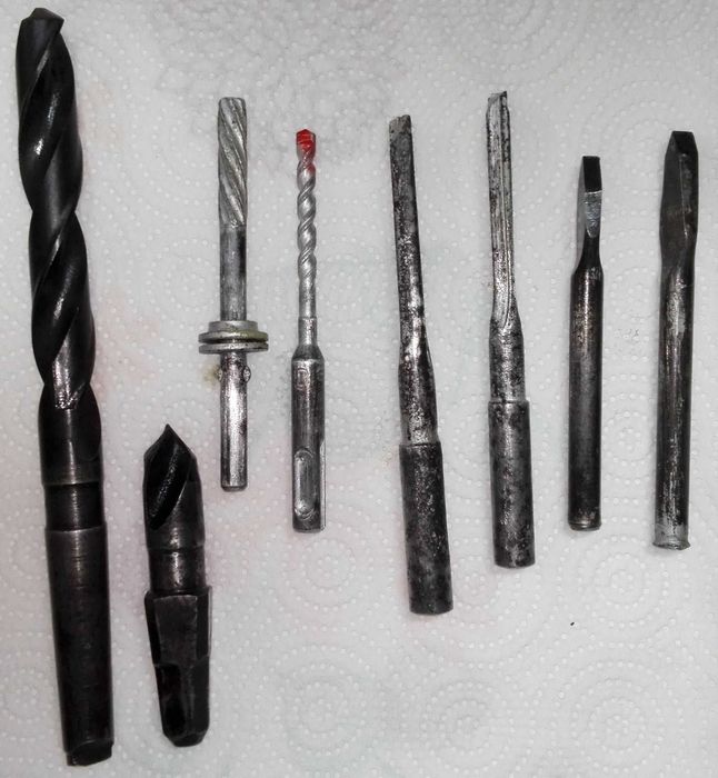 8 peças frezas e brocas