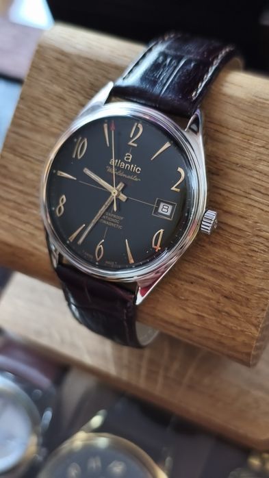 Zegarek męski vintage - Atlantic czarny
