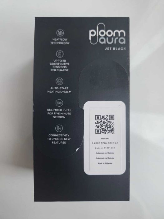 Máquininha de Tabaco Ploom Aura Jet Black NOVA