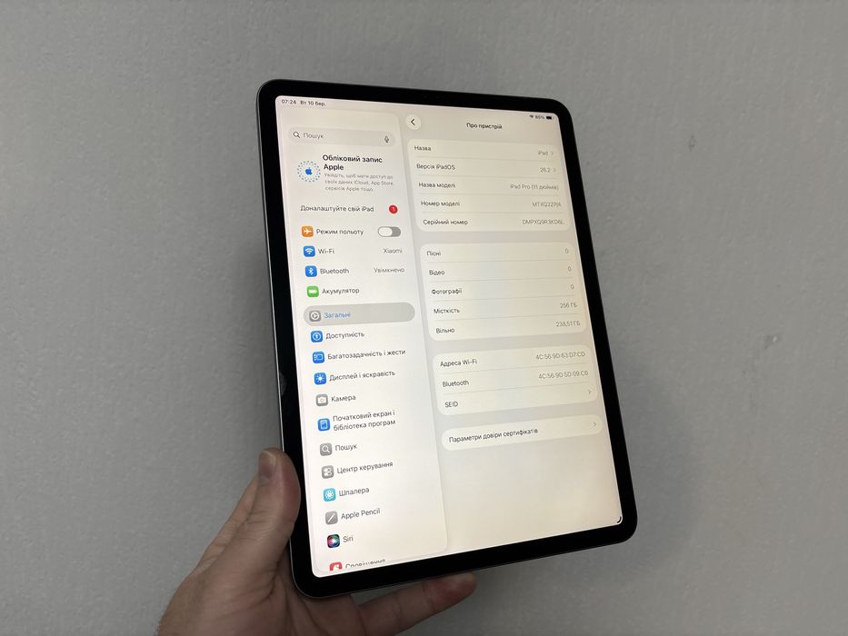 iPad Pro 11 2018 256gb Wi-Fi Space Gray A1980