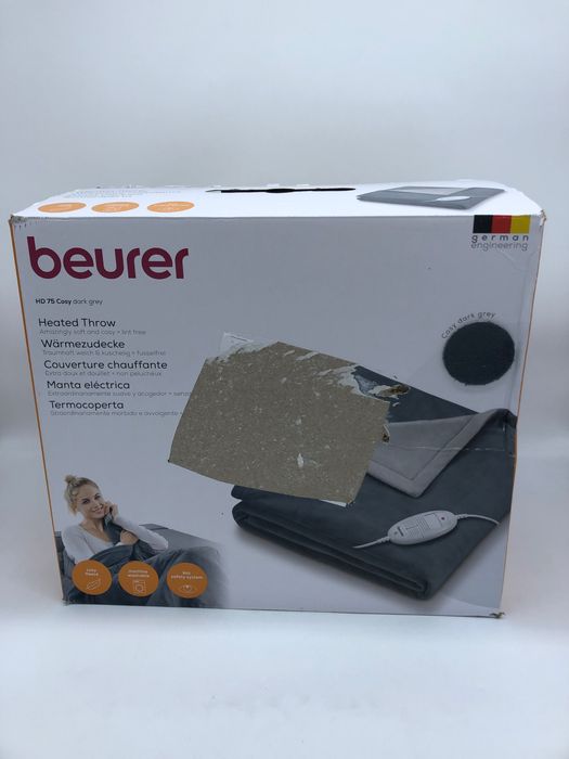 Koc elektryczny Beurer szary 130 x 180 cm