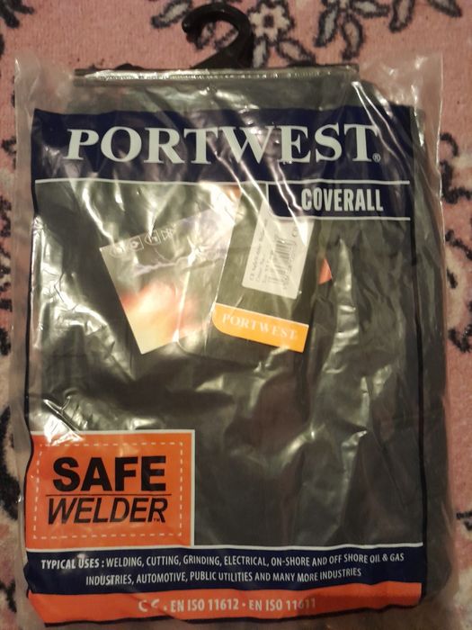 Przyłbica spawalnicza+ubranie.