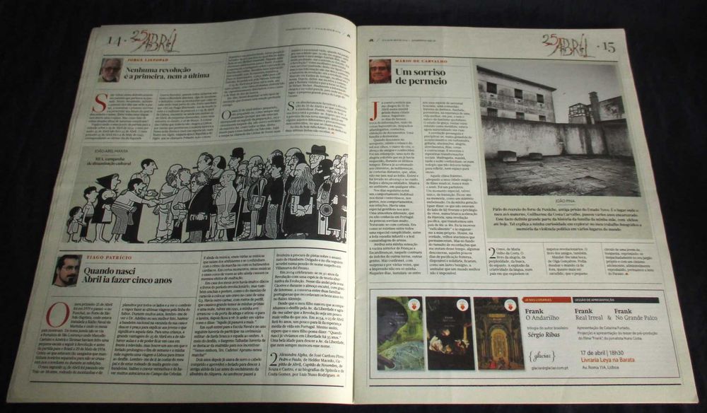Jornal de Letras Artes e Ideias 25 de Abril vezes 40
