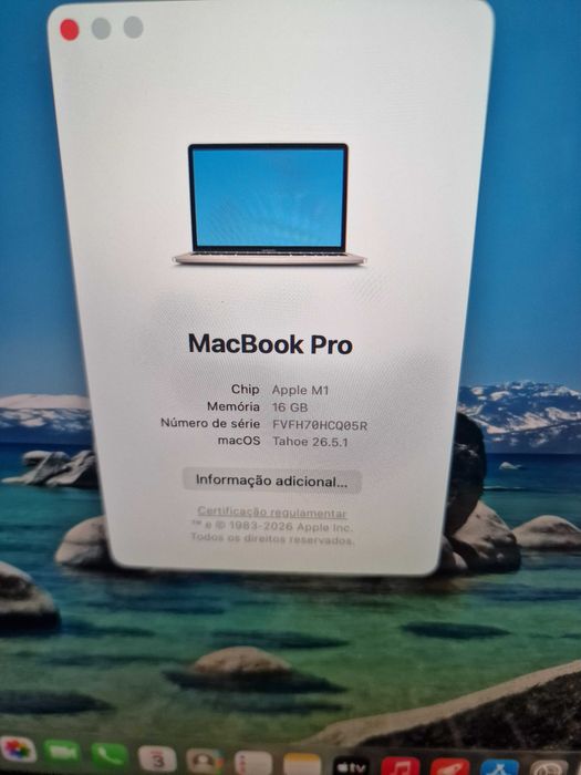 MacBook PRO Touchbar M1, 2020 (16gb com varios programas )