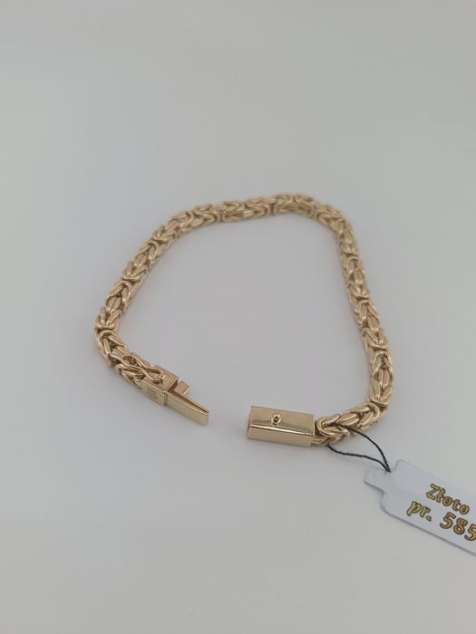 Złota Bransoletka Królewska Pr.585 Nowa 22,5cm