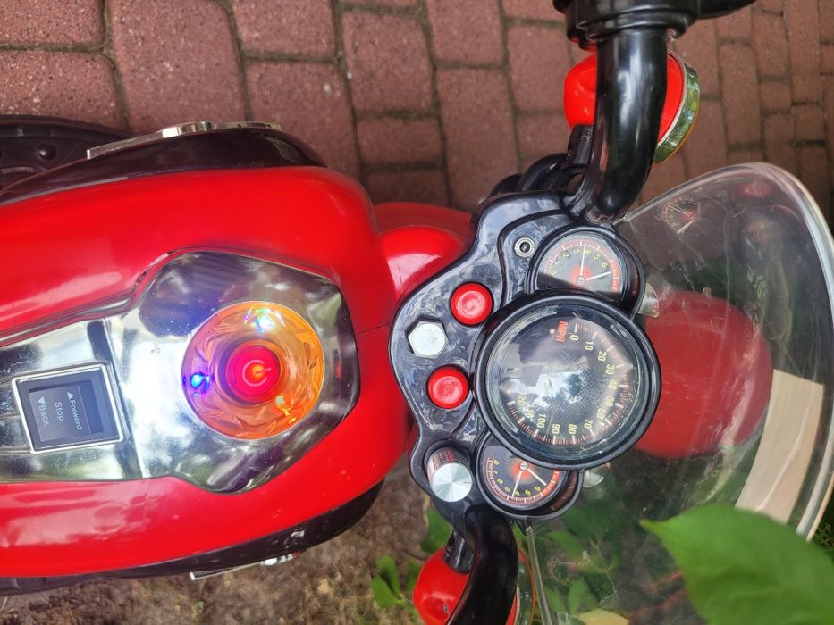 Motor motocykl dziecięcy czerwony harley jak nowy