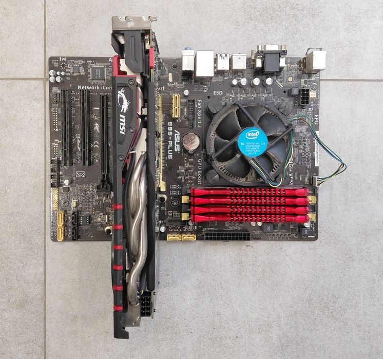 OKAZJA! Zestaw Komputerowy Gamingowy plyta glowna procesor  karta graf