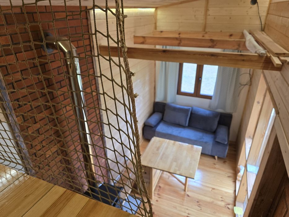 Domek drewniany naturalny całoroczny Tiny House do przeniesienia w cał