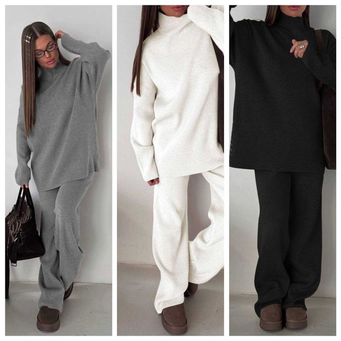 Костюм жіночий ангора светр і прямі штани | костюм женский модель 1670