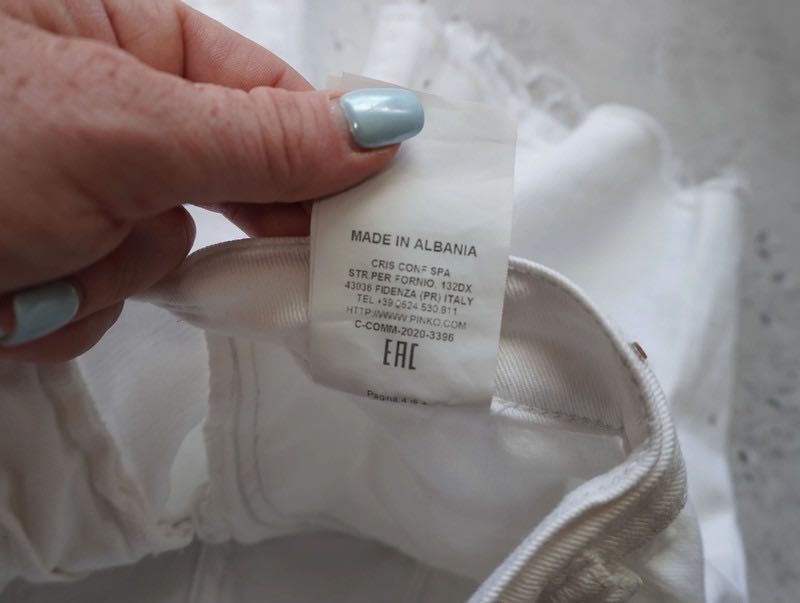 Pinko szorty kolarki damskie białe 28 s/m