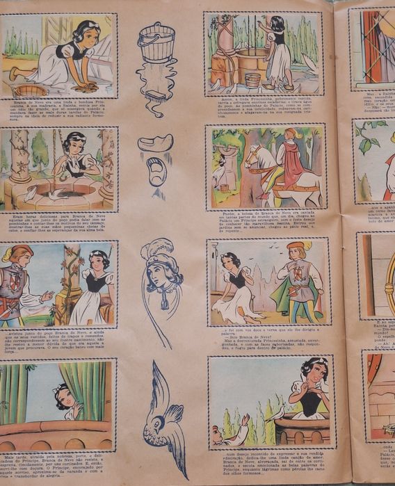 Álbum cromos "Branca de Neve e os sete anões" anos 50