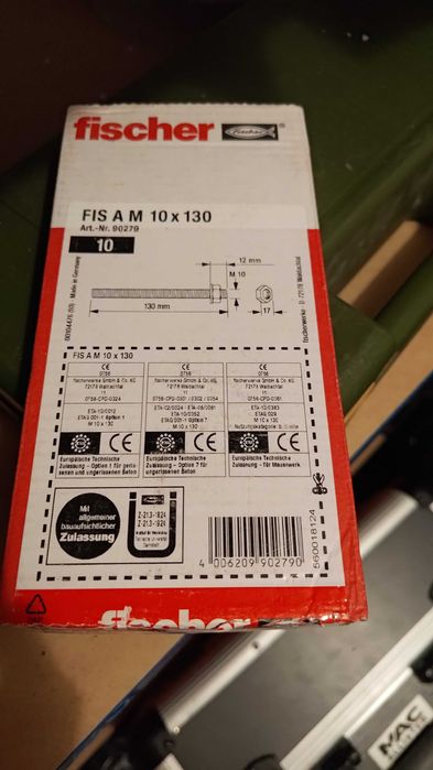 Fischer Pręt gwintowany ocynk  FIS A M10x 130 70 sztuk