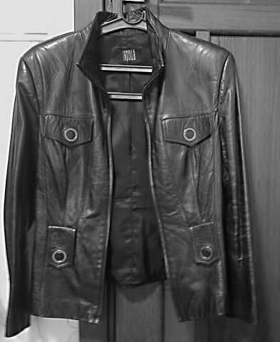 Женская  демисезонная  куртка  из  натуральной  кожи