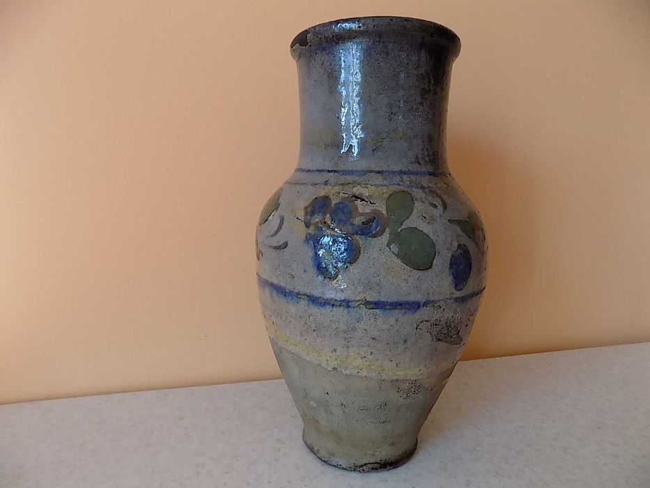 Глечик Опішня старовинний розмальований емаль