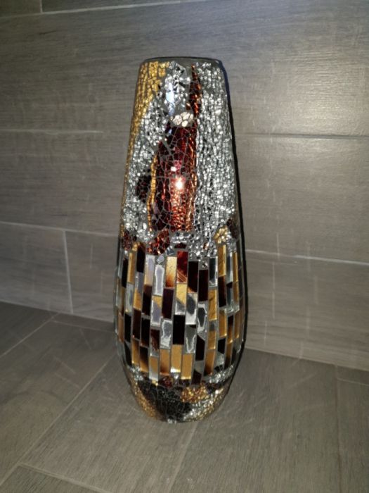 Conjunto em vidro estilo anos 30, jarra e espelho ( sem porta retrato)64552028410243121