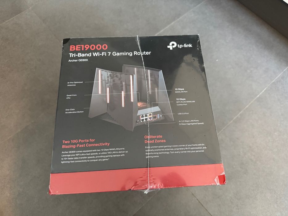 Nowy Router TP-Link Archer GE800 Gamingowy WiFi 7 BE19000 GW36m