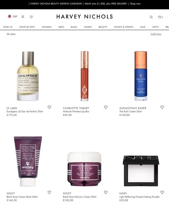 ПАРФУМИ та КОСМЕТИКА Адвент-календар Harvey Nichols Beauty & Fragrance