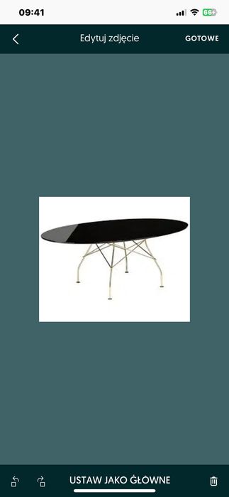 Kartell stół Glossy retro modern 190/120 unikat