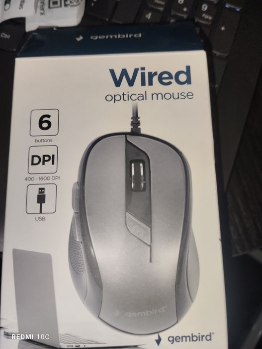 Миша дротова Gembird MUS-6B-01-BG Grey USB