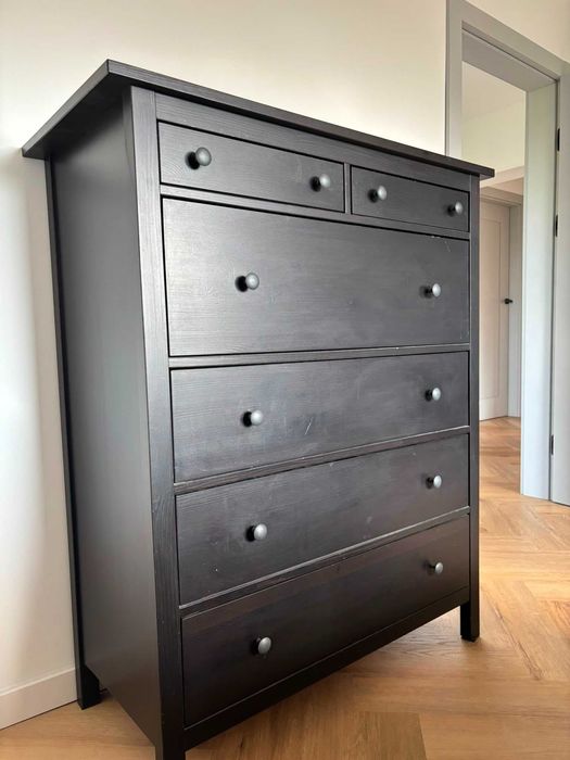 OKAZJA! IKEA HEMNES – komoda 6 szuflad, czarnobrąz (602.392.68)