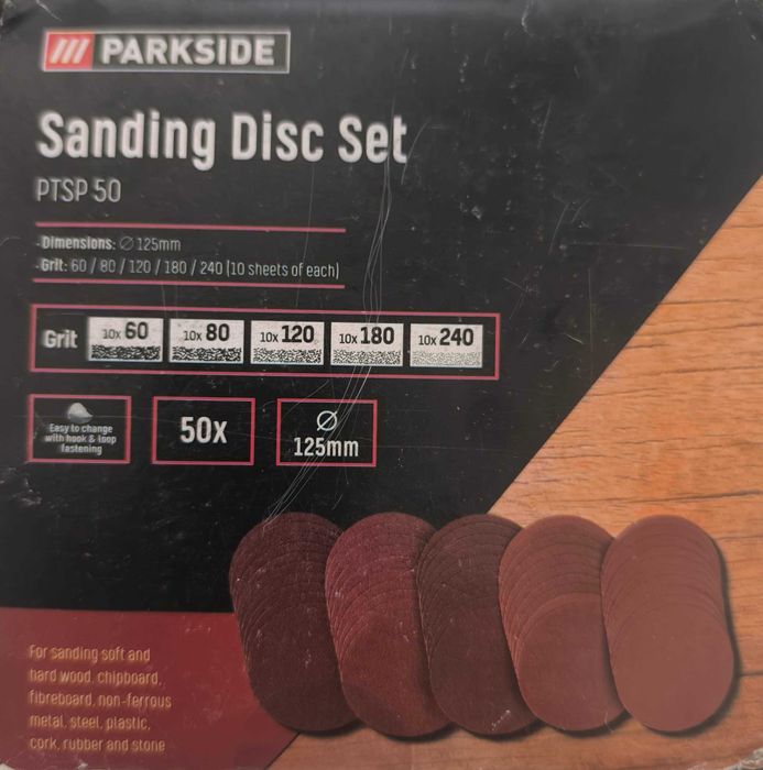 Наждачна бумага Диски шліфувальні Parkside