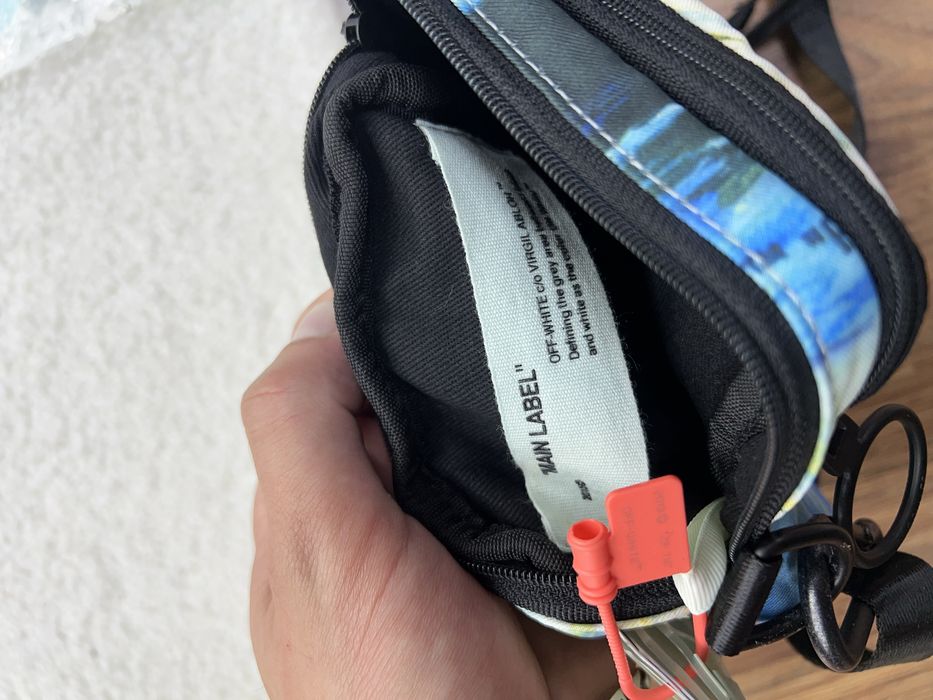 Сумка месенджер Off-White Lake Print Blue