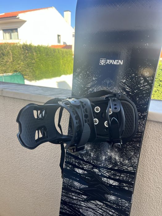 Prancha de Snowboard Raven + Fixações (Como Nova – Usada 1 Dia)