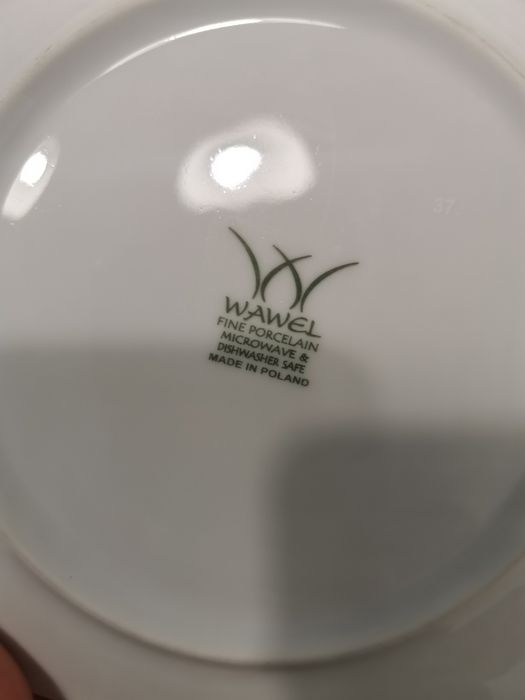 Serwis obiadowy Wawel biała porcelana stan bdb