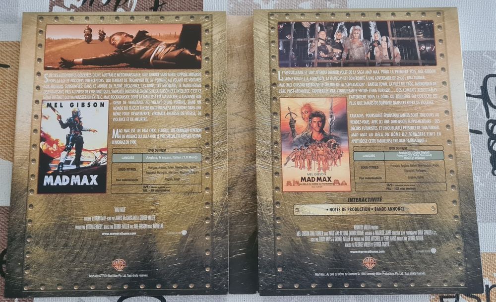 Trilogia Mad Max DVD Steelbook e Coffret