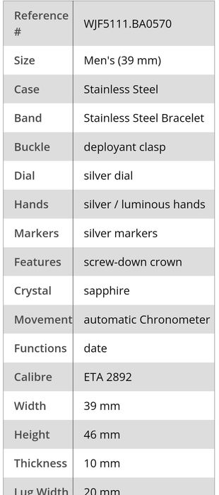 Tag Heur Link WJF5111 c/caixa e documentos -799€