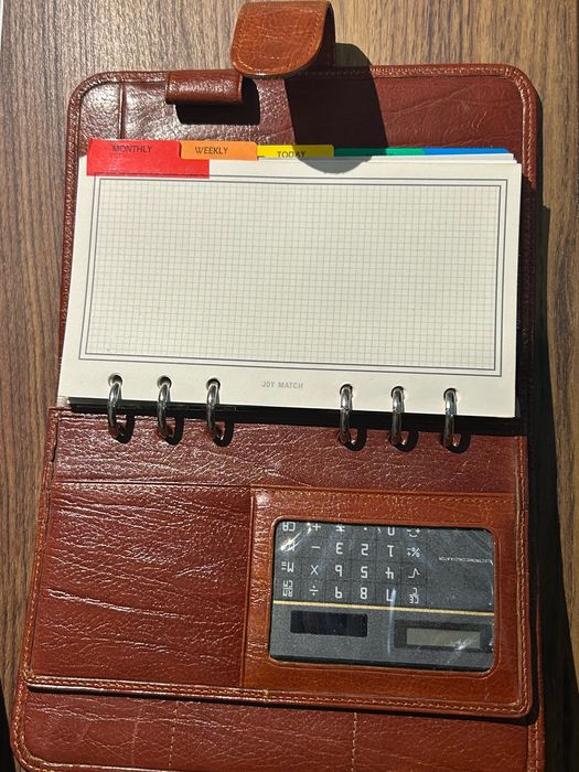 Agenda Filofax em pele como nova, 10€