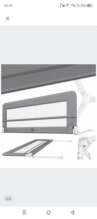 Bramka zabezpieczająca na łóżko 2 sztuki