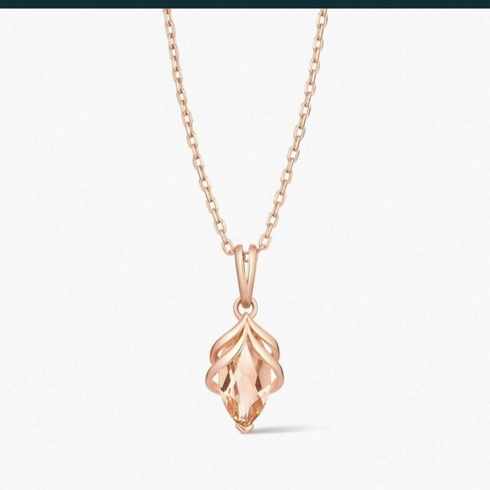 Naszyjnik W.Kruk Balerina różowe srebro 925